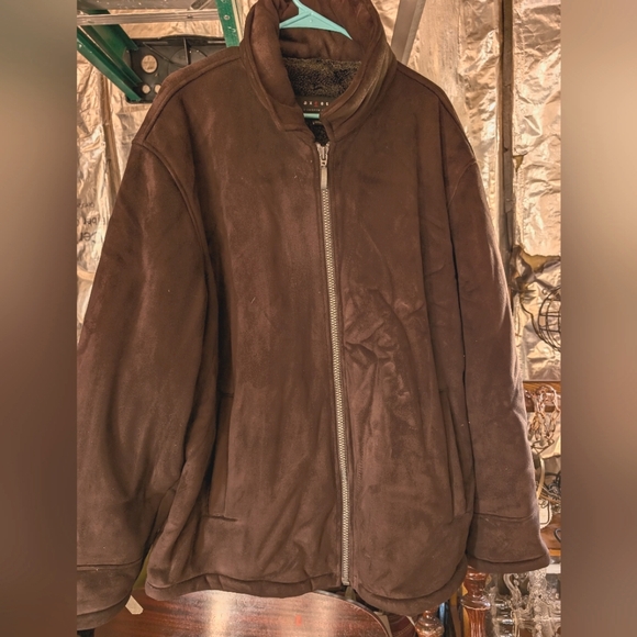 Men's winter chocolate brown sueded feel coat XXL - Picture 1 of 5